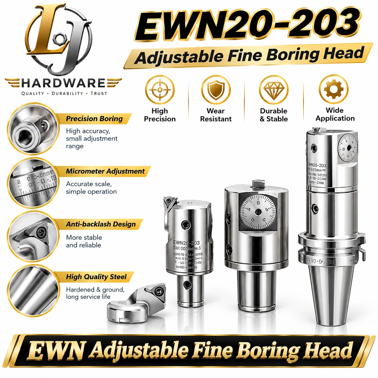 EWN20 EWN25 EWN32 EWN40 EWN52 EWN68 EWN100 Precision Micro Boring Head Adjustable CNC Tool Holder LBK CKB 20-203mm
