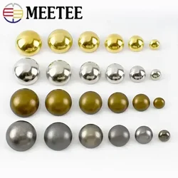 50 pezzi bottoni in metallo argento antico bottone a fungo in rame 15-25mm per giacca abito camicia cappotto decorazione fibbia accessorio per cucire