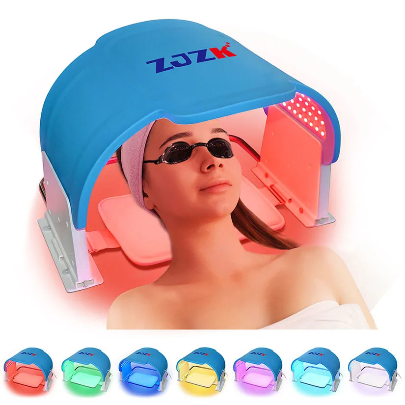 Beste Infrarood Gezichtsmasker 7 Kleuren 990 Led Chips Uv Led Face Light Therapie Masker Schoonheidsspecialiste Dermatoloog Gebruik Voor Herstel Van De Huid