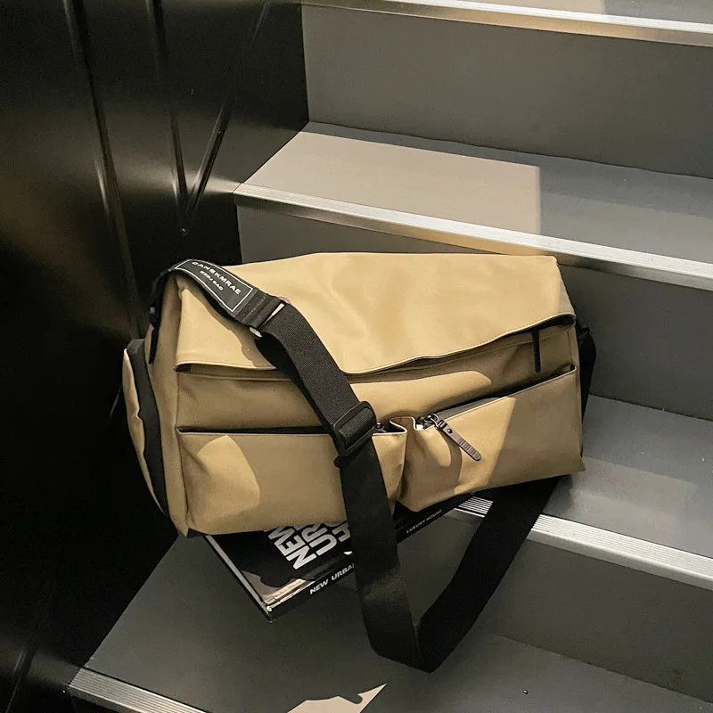 Lightweight nylon cloth multi-function travel bag large capacity fitness dry wet separation waterproof shoulder bag