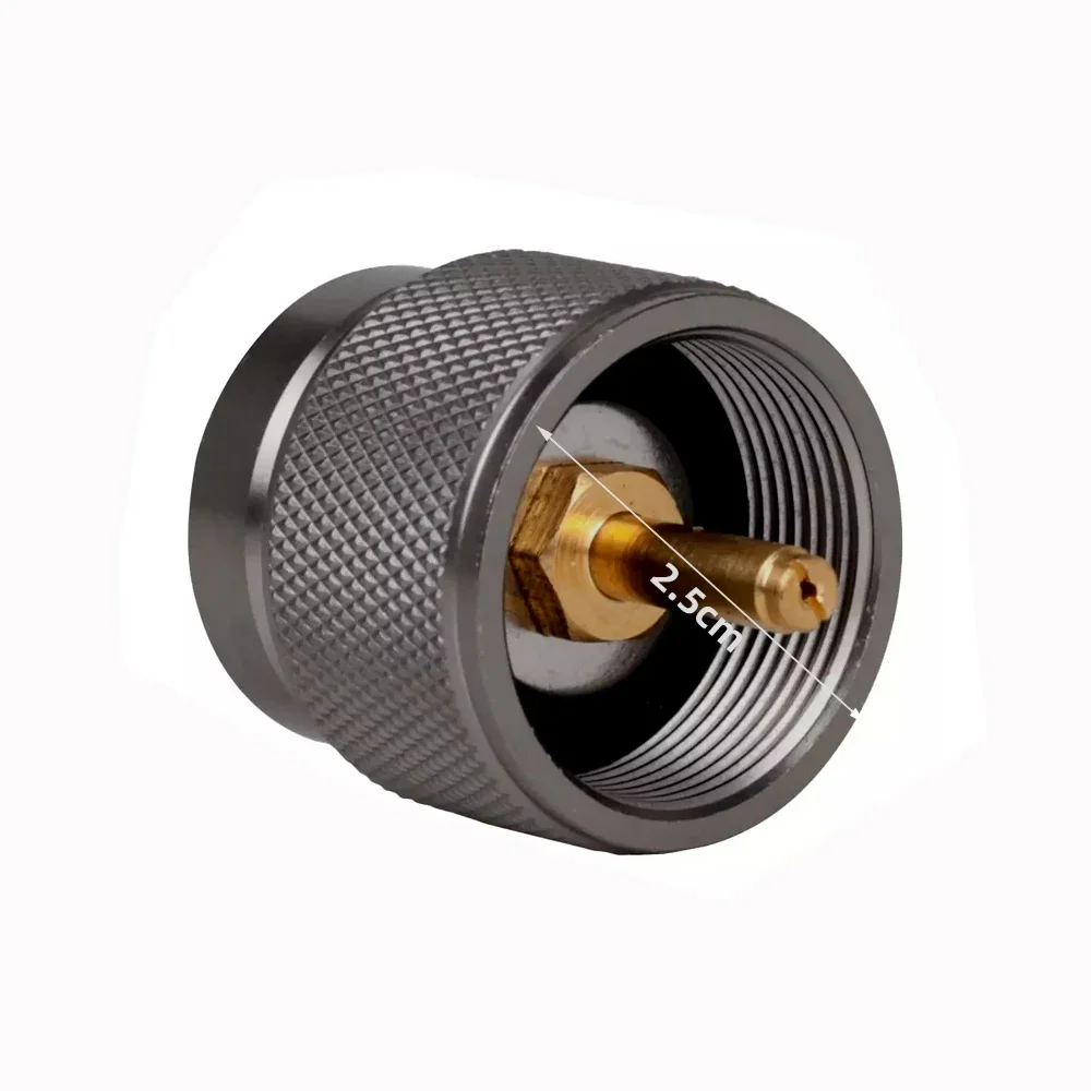 Aluminum Alloy & Copper Propane Adapter, Self-Closing Connector for MAPP Gas, Perfect for Outdoor Stoves and Cylinder Connection