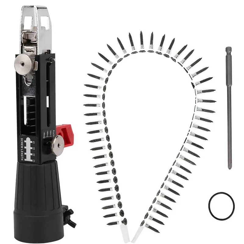 Automatic Chain Nail Gun Electric Drill Adapter Screw Gun Tightening Equipment Woodworking Tool