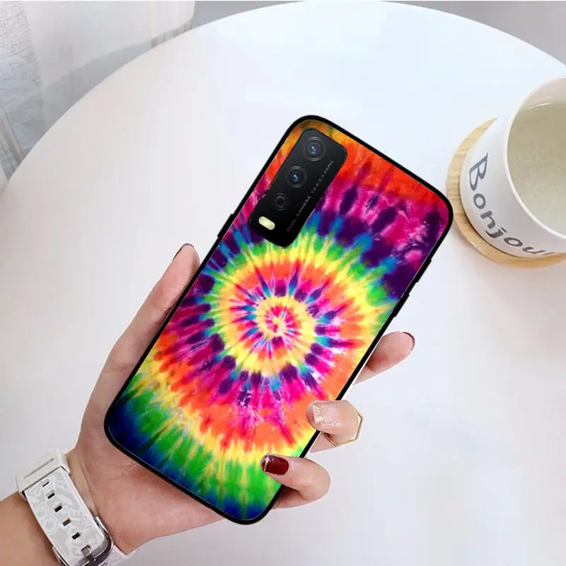 Tie Dye Pattern Batic Rainbow Retro Ink Phone cover For vivo Y35 Y31 Y11S Y20S 2021 Y21S Y33S Y53S V21E V23E Y30 V27E 5G Case