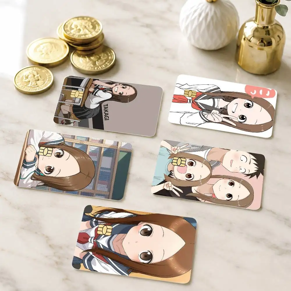 Karakai Jouzu no Takagi-san Takagi Credit Card HD Stickers Small Chip Waterproof Sticker Game Card Decal Gift