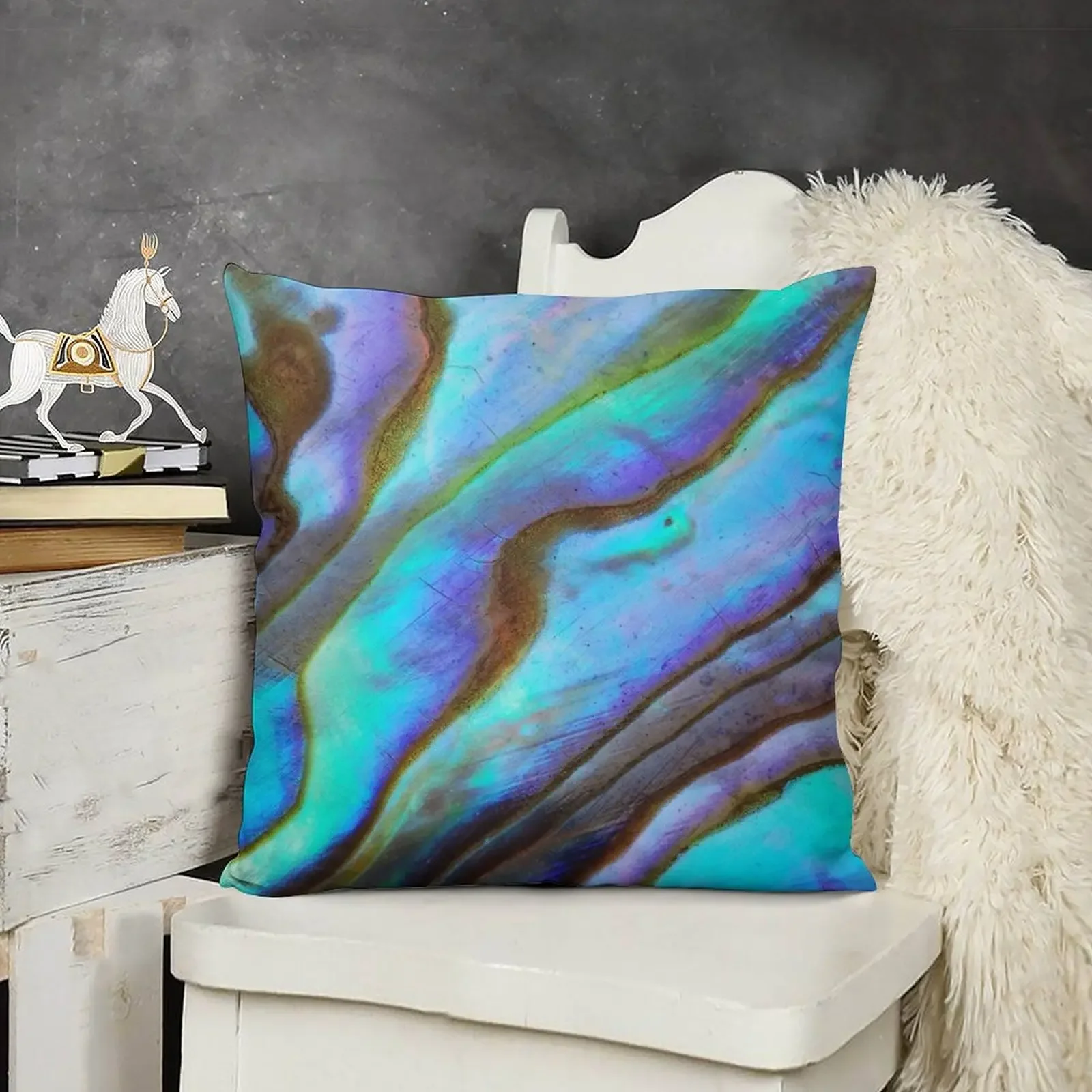 Paua Abalone Shell Throw Pillow Cushions For Children Embroidered Cushion Cover pillow