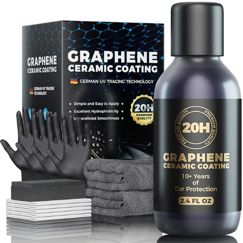 20H Advanced Nano Graphene Ceramic Coating 70ml UV Technology Extremely Hydrophobic Car Ceramic Coating Kit for Auto Detailing