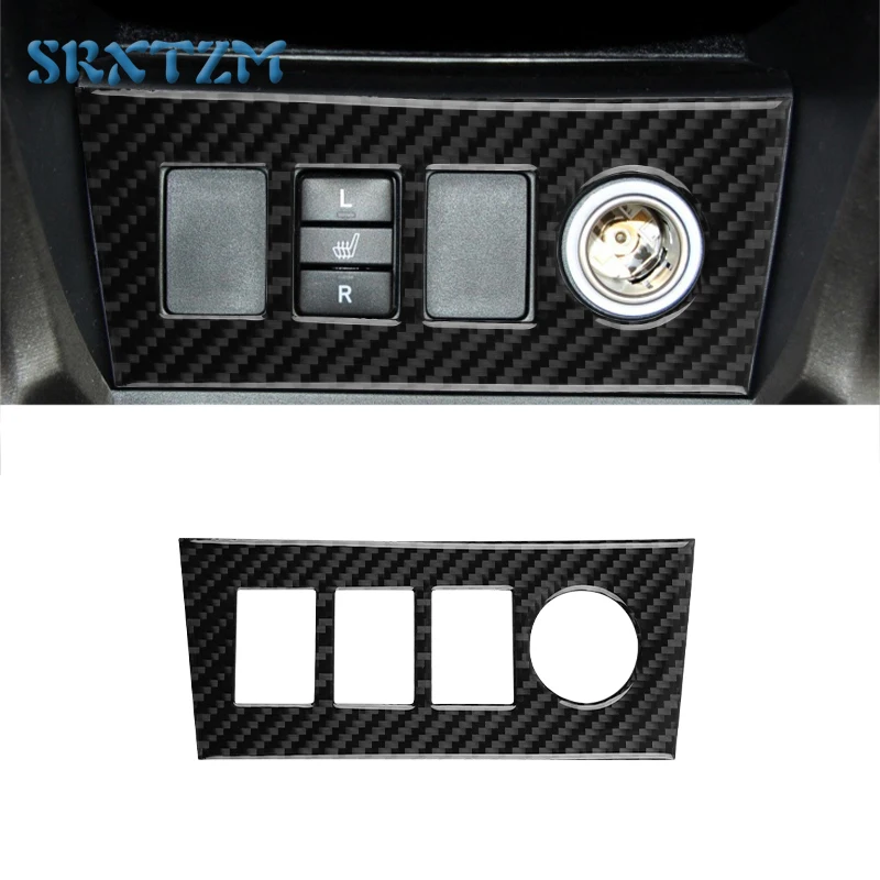 For Toyota Rav4 2006-2012 Carbon Fiber Car Cigar Lighter Panel Sticker Decoration Cover Trim Interior Accessories