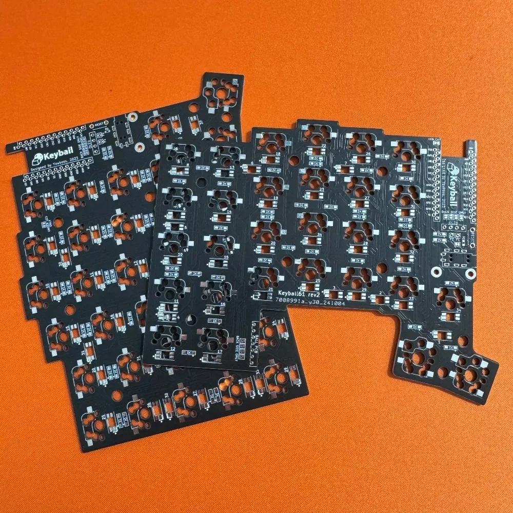 Keyball 61/44/39 PCB Bare plate No Trackball Split Keyboard Accessory DIY Keyball Keyboard Replace Repair Parts (Not Pre Build