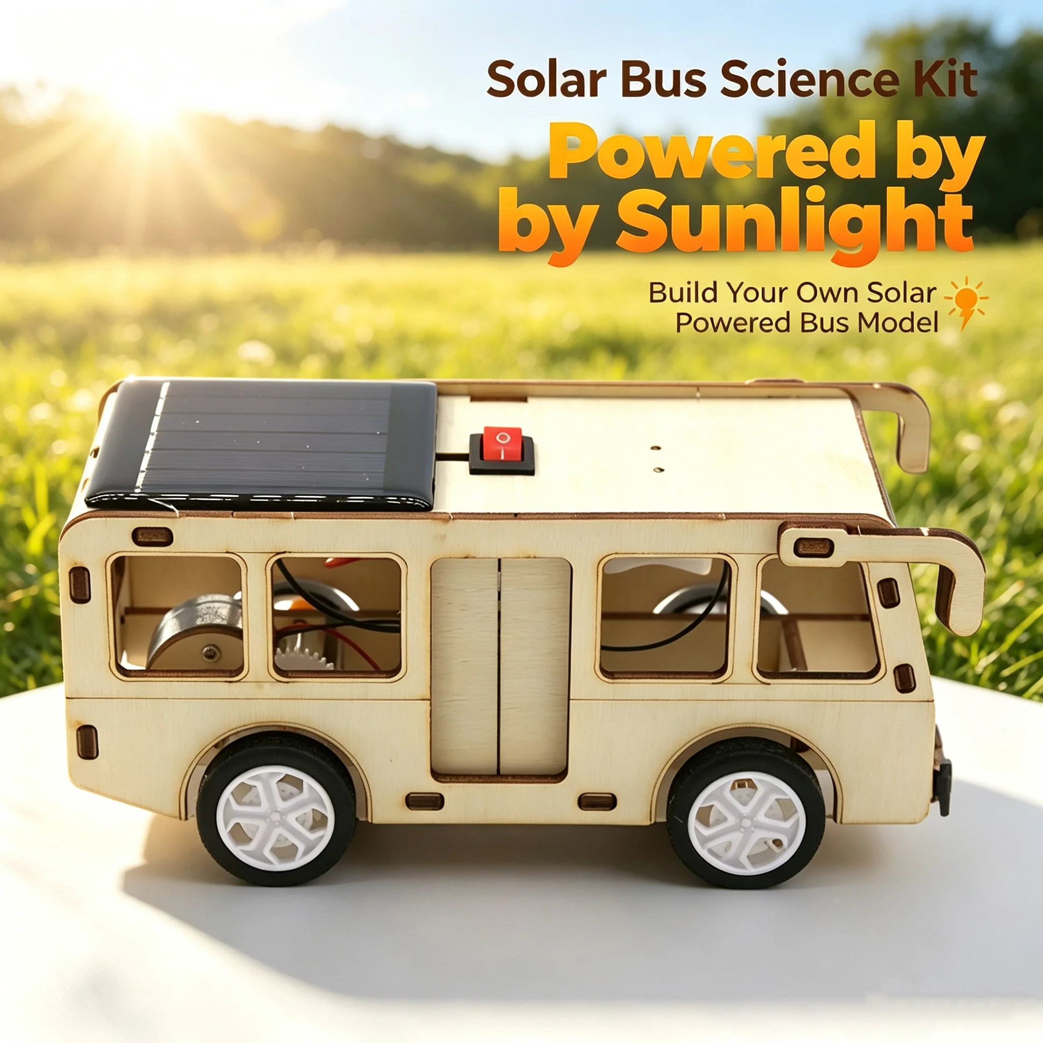 Renewable Energy Model - Modèle de bus solaire à assembler