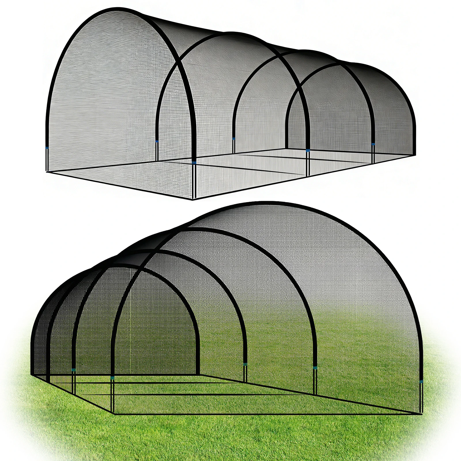 

Сетка-клетка для тренировок по бейсболу 30 футов, портативная, для заднего двора, для отработки ударов
