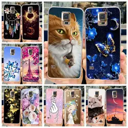For Samsung Galaxy S5 Case G900F G900I G900M G900A G900T Cute Painted Cover Soft TPU Phone Case For Samsung S5 S 5 GalaxyS5 Bags