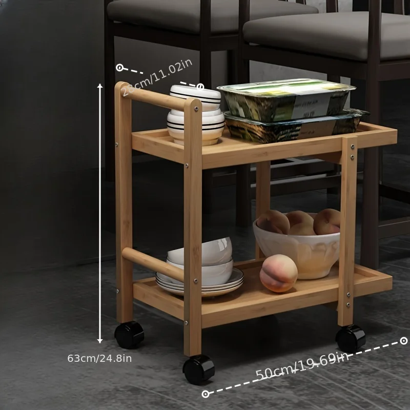 Commercial Kitchen & Hot Pot Serving Cart W/ Locking Wheels | Restaurant, Home image 3