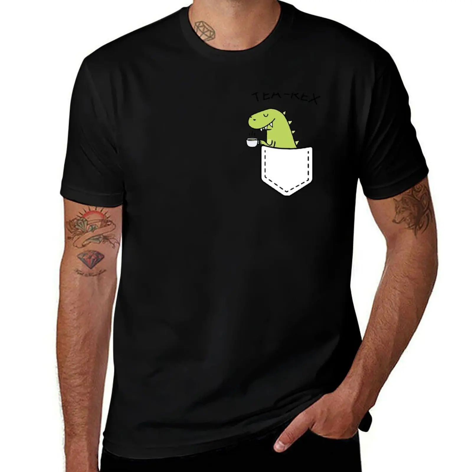 Tea Rex T-Shirt Basic Daily Outfit Short Sleeve Tee T-Shirt