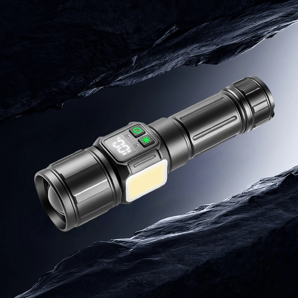 30 واط مصباح ليد جيب قابلة للشحن 2000 لومن عالي ضوء فلاش مع مصباح COB مصباح يدوي محمول للطوارئ المنزلية #4