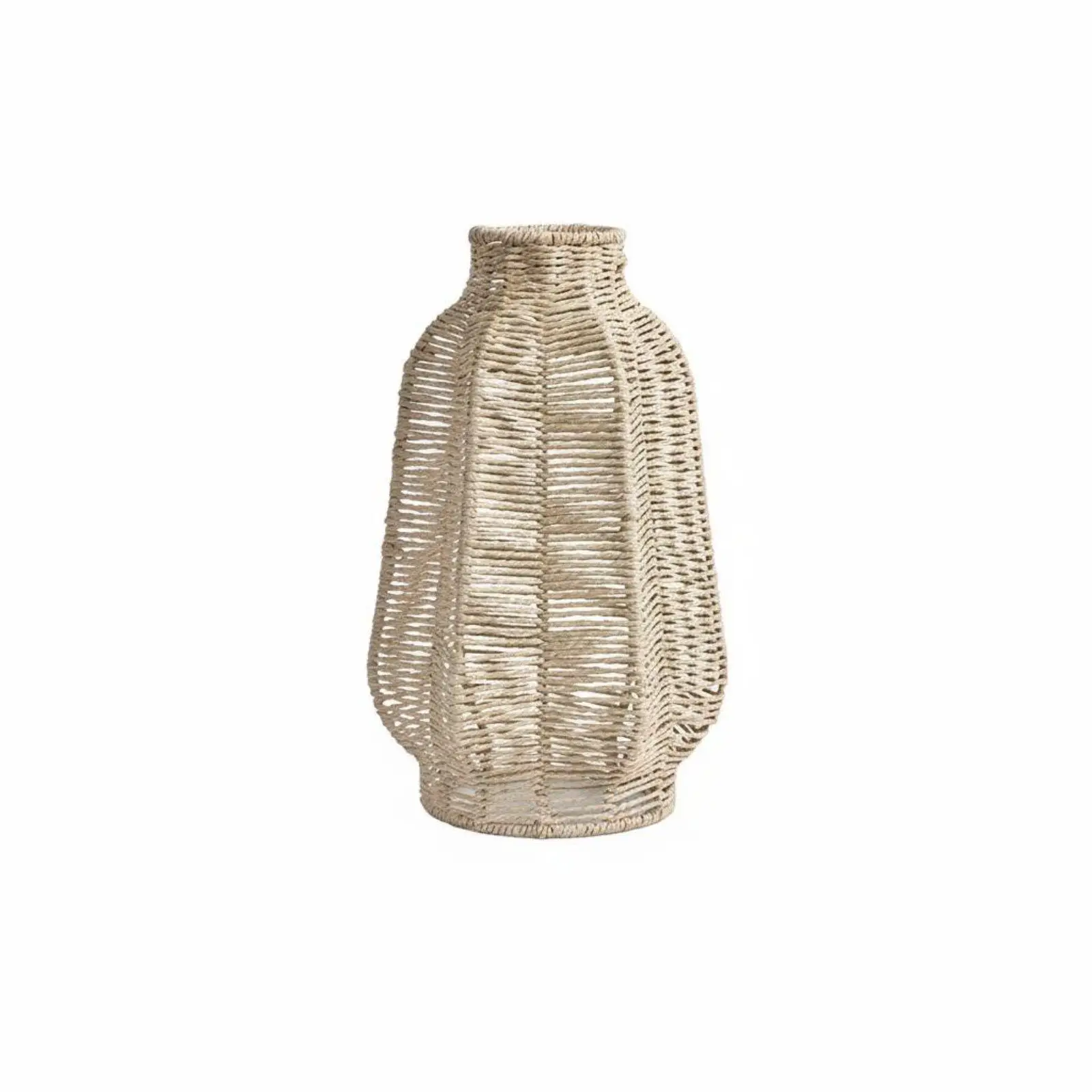 Woven Paper Rope Lampshade for Ceiling Pendant Light Small Lamp Shade Rustic Hanging Lamp Cover Boho Style for Living Room