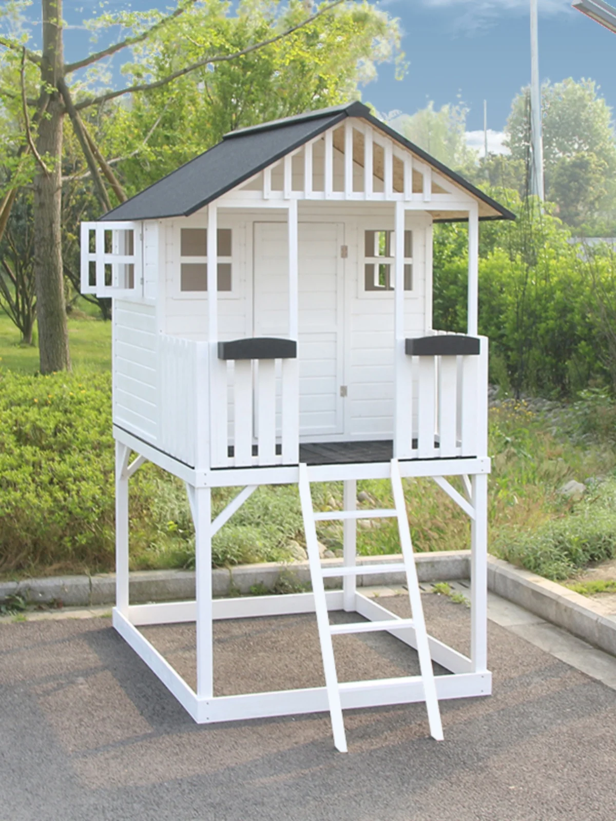 Anti corrosion wooden villa, courtyard, small wooden house, outdoor assembly, garden, sunshade pavilion, solid wood house