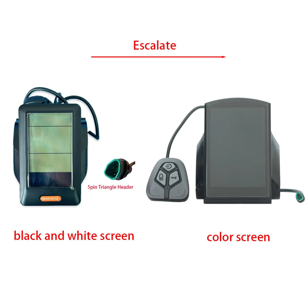 Bafang-LCD Display for Electric Bike, Speed Controller, Triangular Screen, Bicycle Accessories, MTB, DPC10 CAN, 36V, 48V