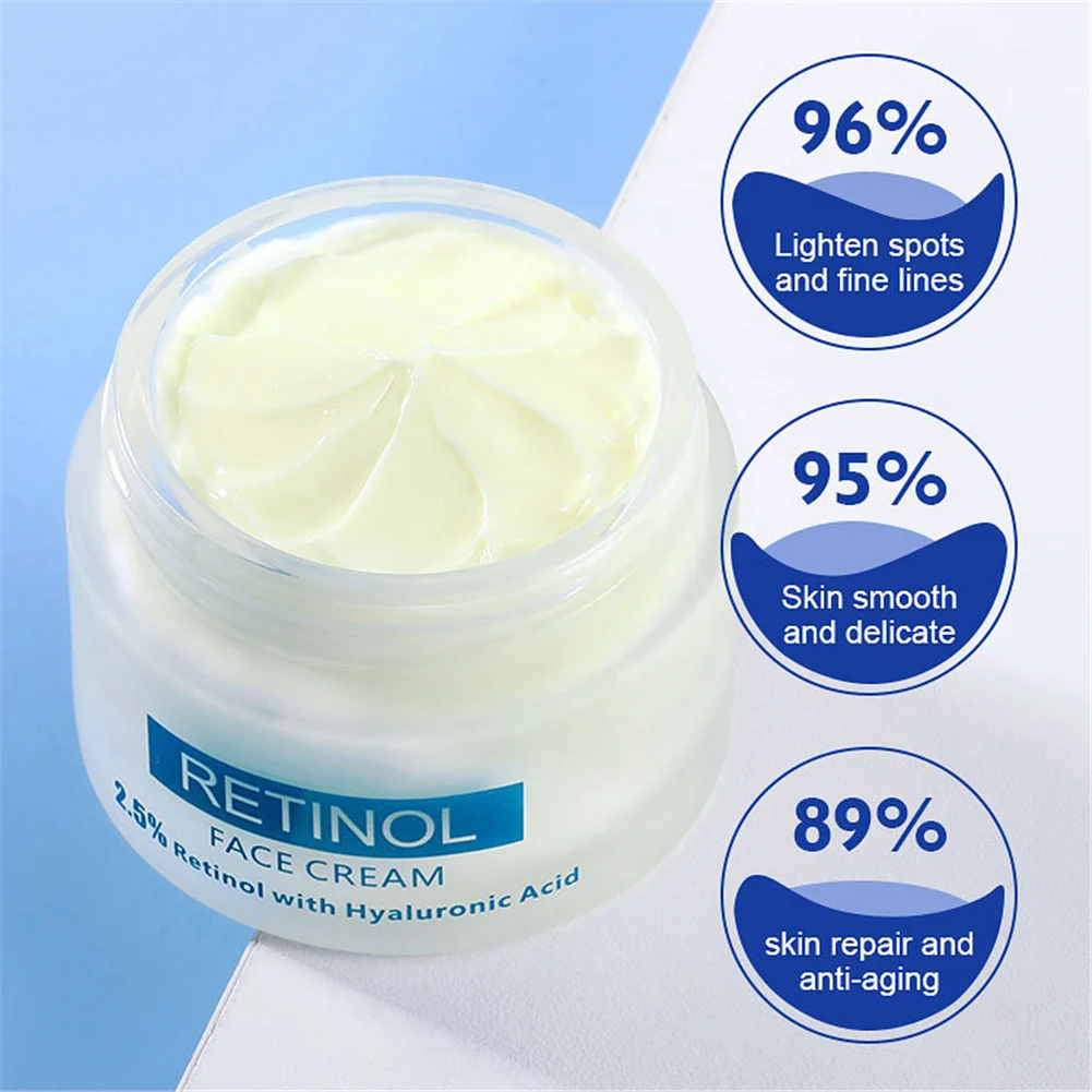 

Retinol Face Cream Anti Wrinkle Anti Aging Fade Fine Lines Lifting Firming Moisturizing Brighten Skin Care Beauty Health 50g