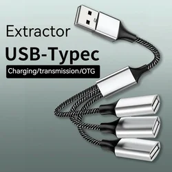 Rozdzielacz Hub typu C z wieloma USB 4 portowy Adapter do szybkiego przesyłania danych Adapter przenośny konwerter do laptopa Macbook Ipad