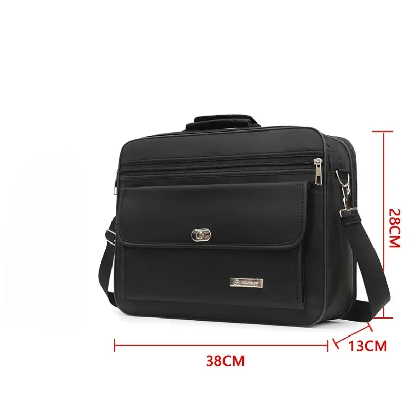 Large Capacity Briefcase Travel Essentials Laptop Storage Diagonal Bag Business Trips Oxford Cloth Document Organize Accessories