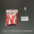 red A and battery