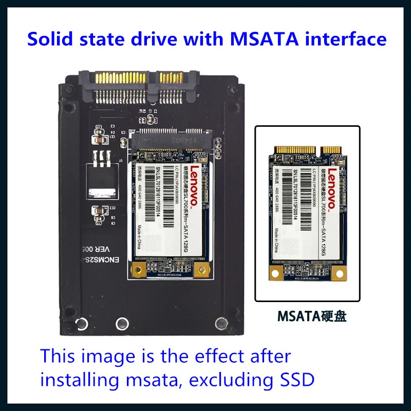 Pcie Mini Msata Adaptor Ssd untuk 2.5 Inci Sata3 Adaptor Kartu dengan Case Sata Adapte with Metal bracket