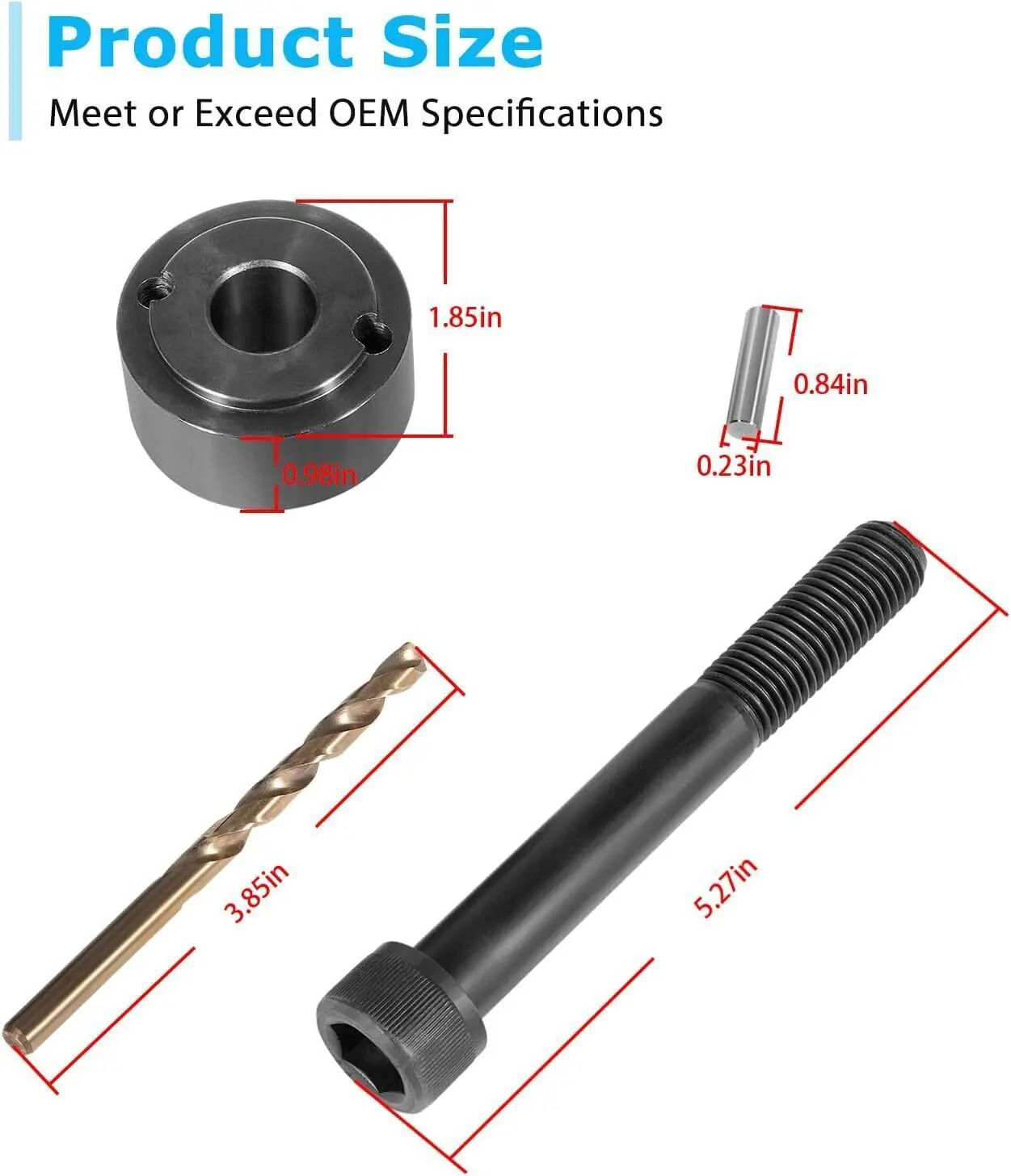 1 Set Crankshaft Damper Drill Pinning Fixture Tool LS Crank Pin Kit Black For LS1 LS2 LS3 LT1 LQ4 LQ9 LSX LSA 5.3L 6.0L
