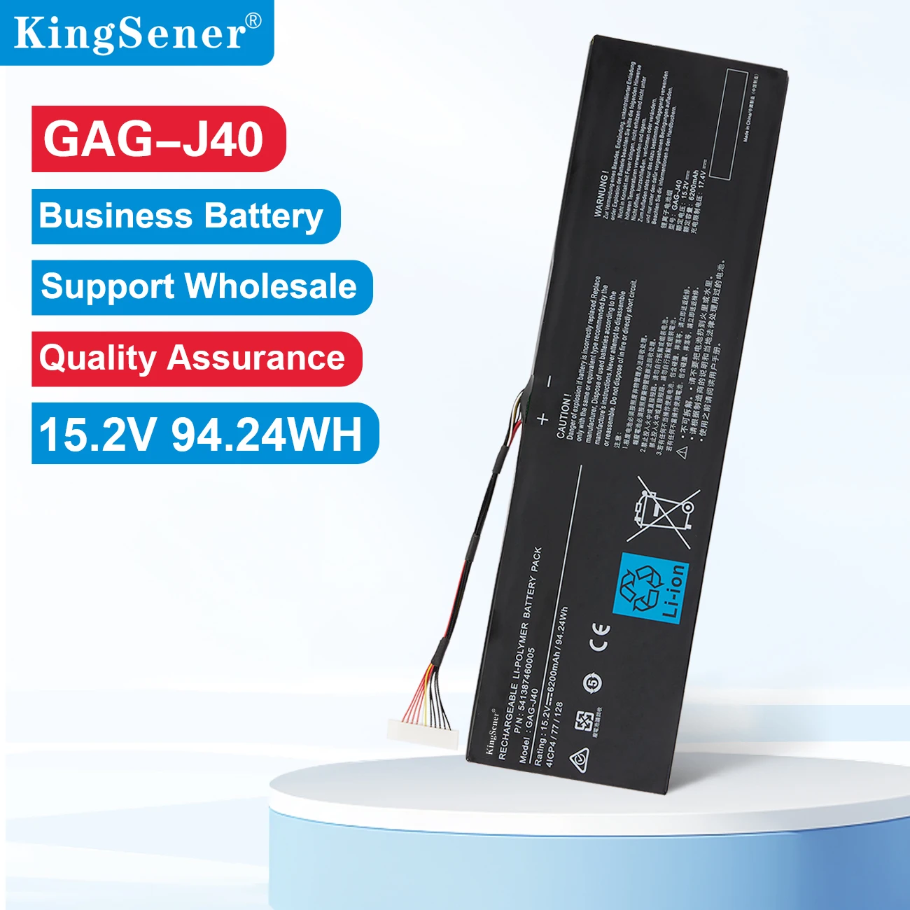 

KingSener GAG-J40 Laptop Battery for Gigabyte Aorus X7 Dt V7 V8 V6 Aero 15 14 V7 14-W-CF2 15x 15w 14-P64WV6 P64Wv7-De325Tb