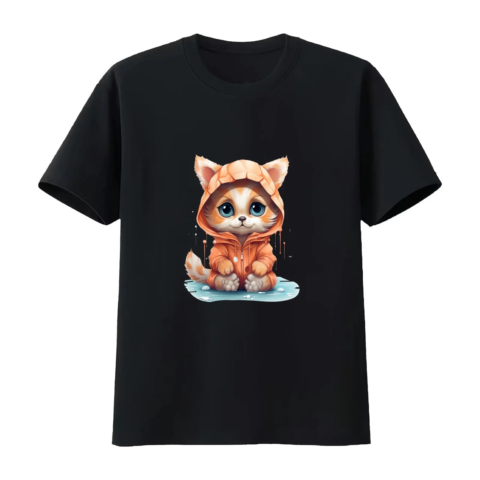 Tater Tot Cat - Bonkers Classic T-Shirt Summer Casual Cotton Tee Oversized Streetwear Tops Vintage Graphic Print 100% Cotton