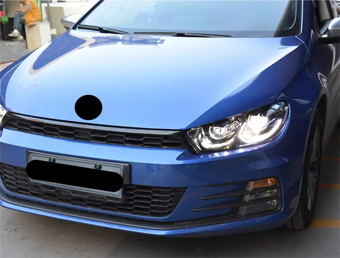 مصباح أمامي للسيارة نصف تجميع لـ 09-17 Volkswagen vw Scirocco DRL ضوء النهار الجري مصباح إشارة الانعطاف