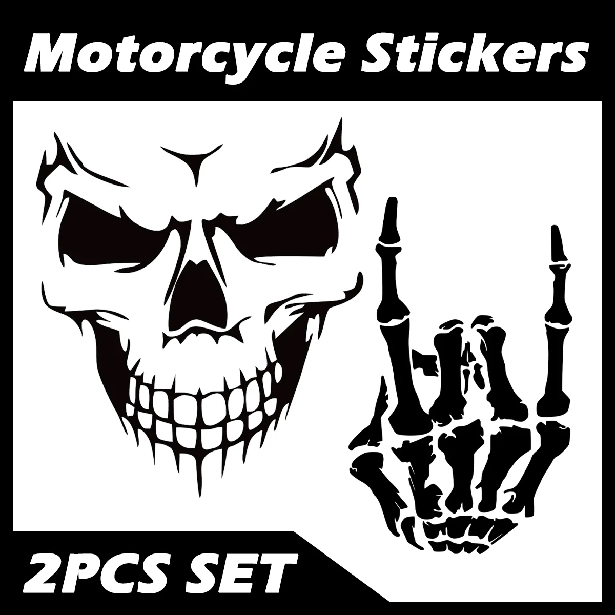 

Halloween Skull Motorcycle Stickers Moto Scooter Body Helmet Windshield Fairing Vinyl Accessories Decals For Honda YAMAHA ZONTES