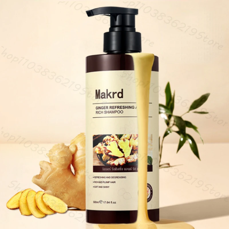 Makrd Ginger Shampoo, Cabelo de Limpeza Profunda, Adicionando Quantidade, Fofo, Macio, Brilhante, Cura, 500ml