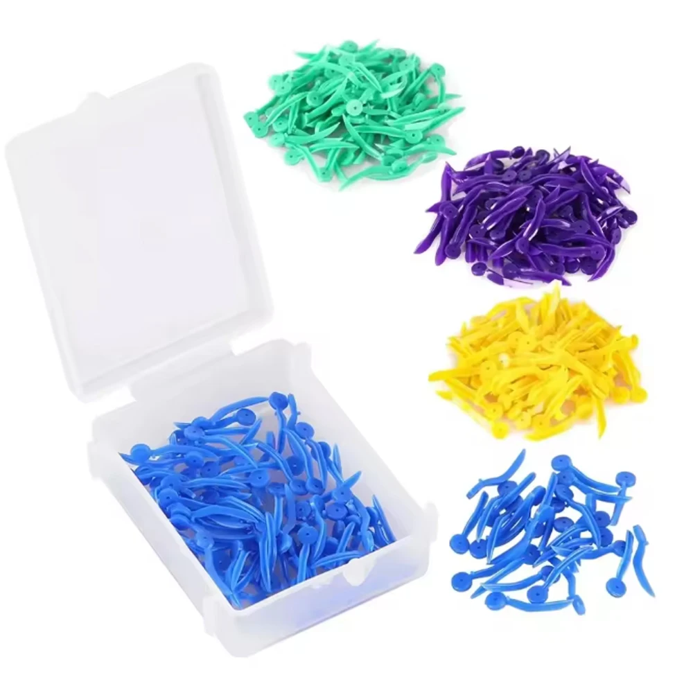 

100pcs disposable dental wedges with hole 4 sizes matrix stabilization fillings crowns orthodontic dentistry tools clinic use