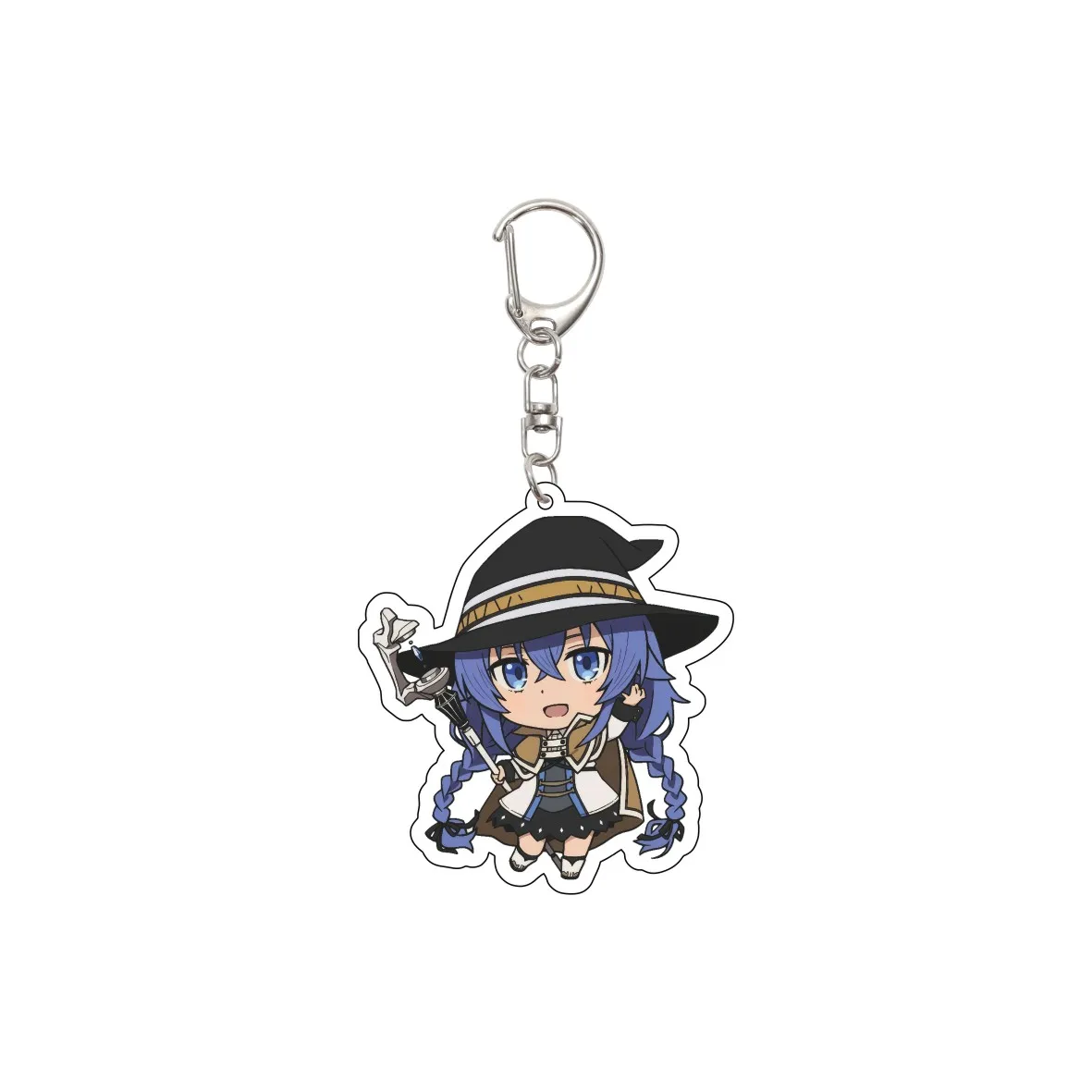 55MM Anime Mushoku Tensei：Jobless Reincarnation Keychain Rudeus Greyrat Key Chain Acrylic Model Plate Christmas Gifts