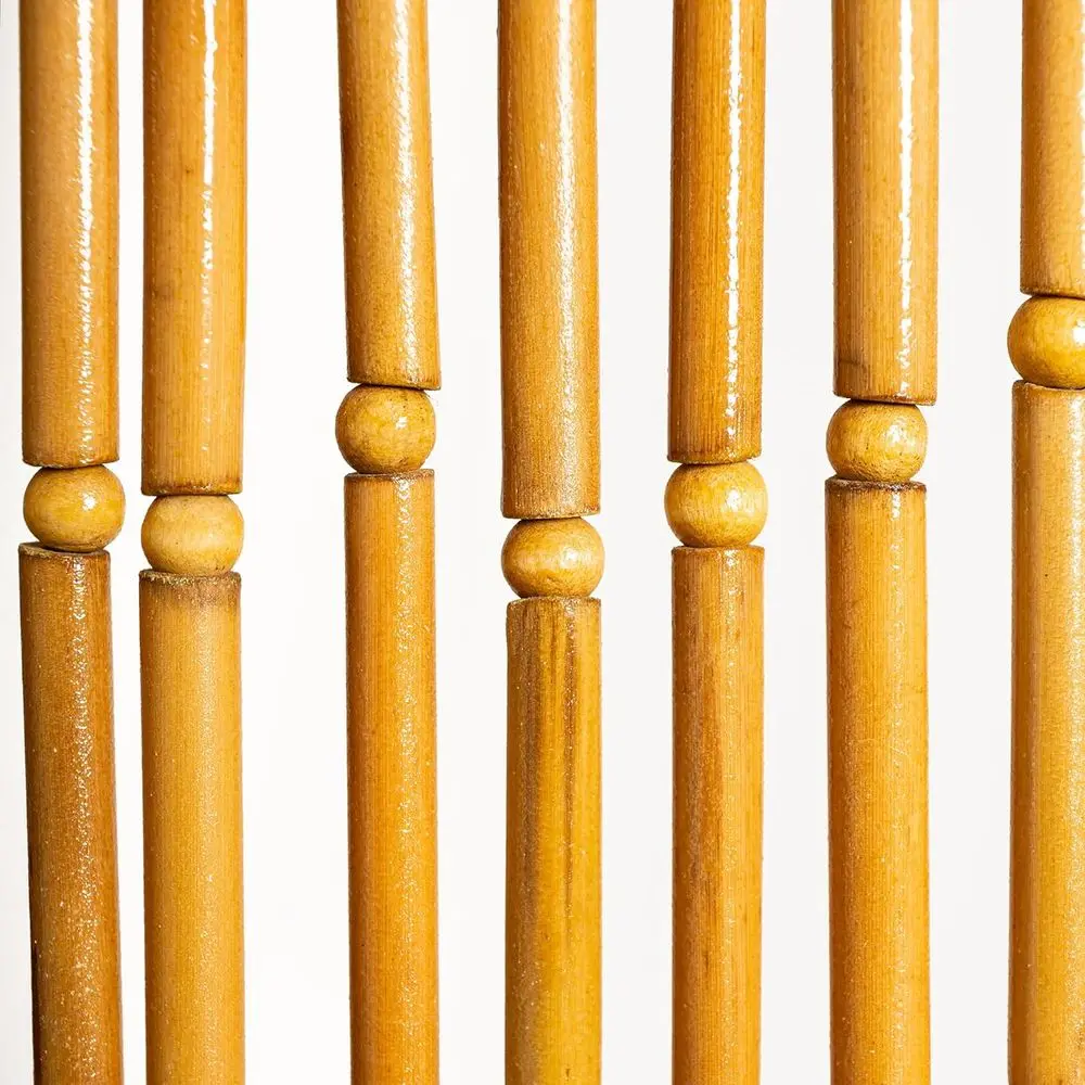 Elegant Bamboo Beaded Door Curtains, Natural for Privacy and Aesthetics, Simple Setup for Any Space
