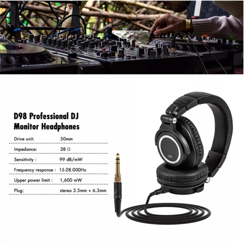 

Foldable Over-Ear Headphone Professional Studio DJ Headset Drop shipping