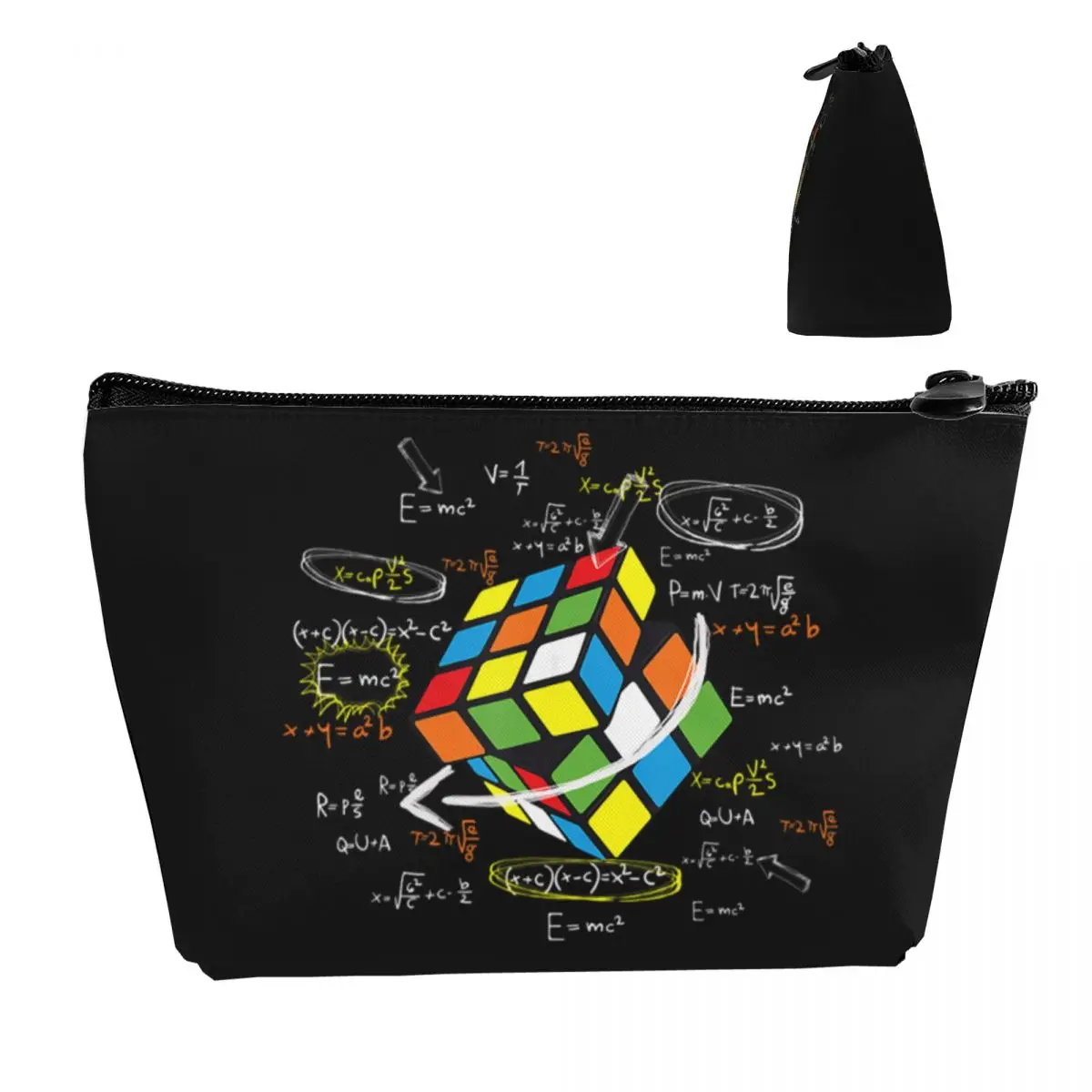 Cool Math Rubix Rubik Player Cube Toiletry Bag Rubics Math Lovers Makeup Cosmetic Organizer Lady Beauty Storage Dopp Kit Box