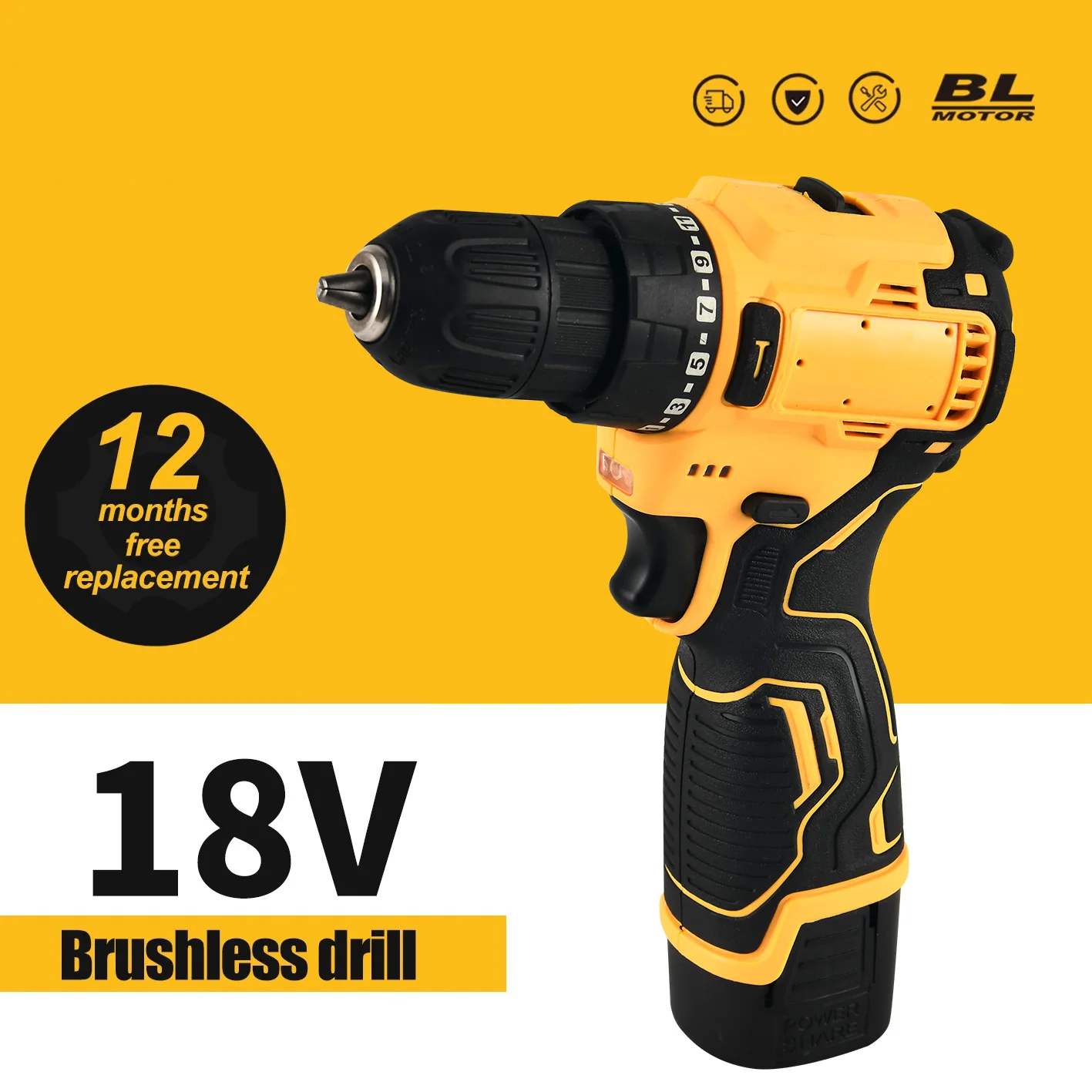 16.8V Brushless Electric Drill 35NM Cordless Drill Mini Electric Screwdriver Lithium Ion Battery Home Electric Drill