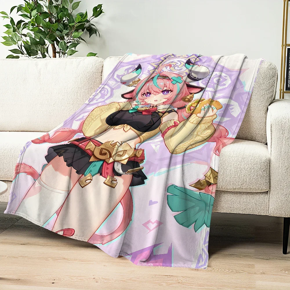 warm comfort soft Varesa plush blanket for sofa living room office NEW bedroom travel Genshin Impact gift single-sided printed
