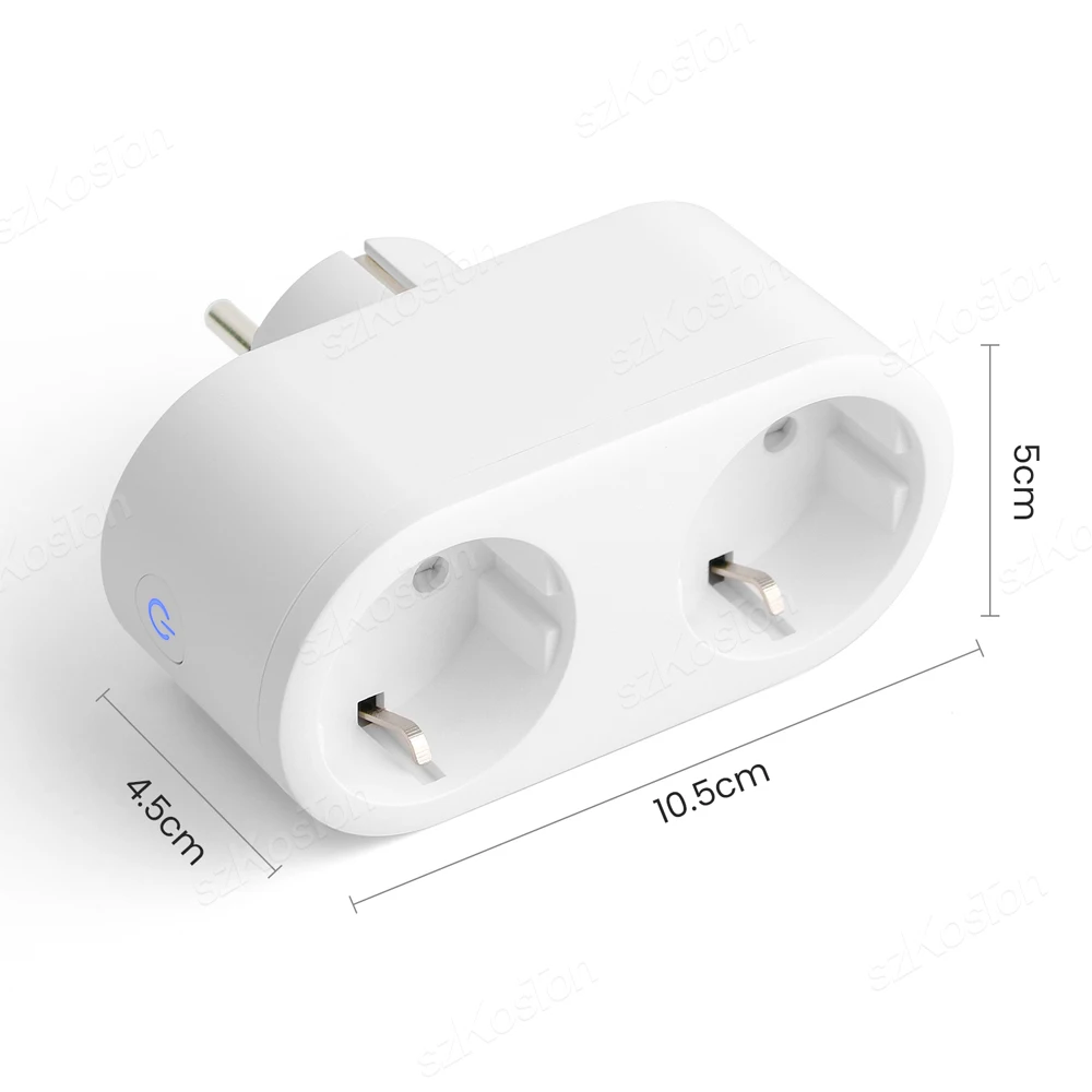 Tuya Wifi Smart Plug Smart Home 16a Power Monitor Eu Socket Timing Voice Control Voor Alexa Google Home Appliance Safety Protecte