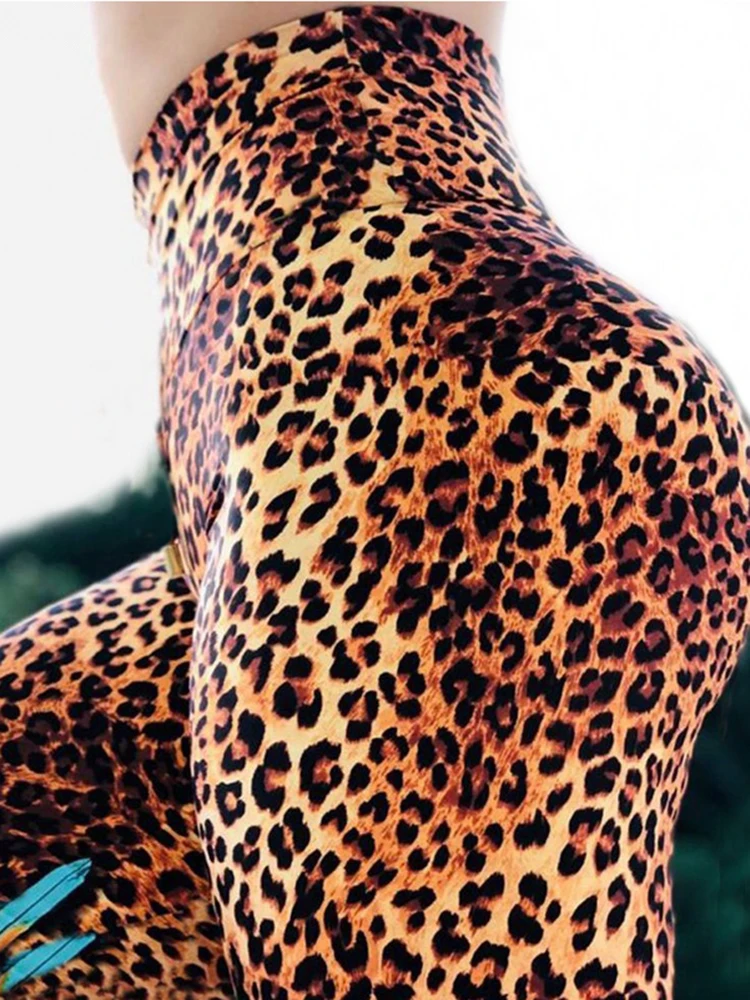 Digital leopardo impressão cintura alta yoga calças para mulheres, esportes fitness leggings, push up ginásio calças, sexy jegging, moda