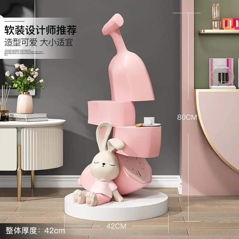 Trendy Banana Rabbit Floor Ornaments Living Room Bedroom Storage Rack Multifunctional Accessories Office Decoration