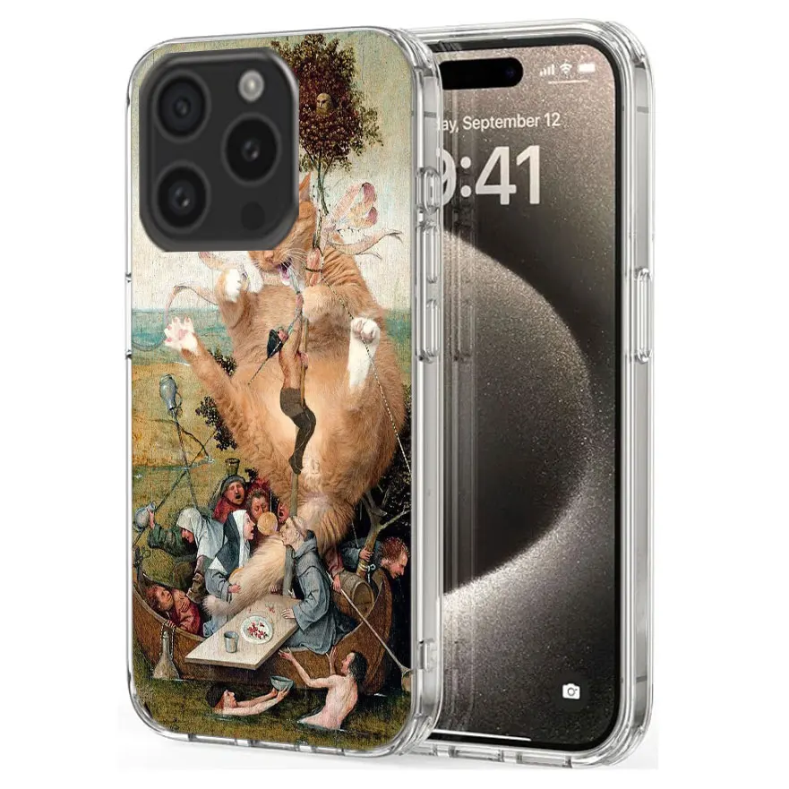 Hieronymus Bosch Art Painting Bumper Clear Phone Case For Apple iPhone 12 13 Mini 11 14 15 16 Pro Max Cover XS MAX XR Soft