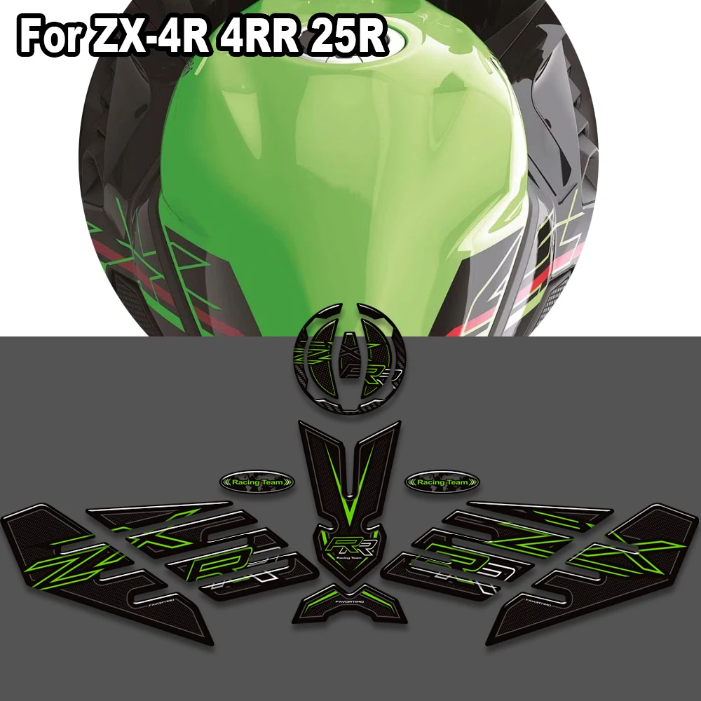

For kawasaki Ninja ZX-4R ZX-4RR ZX4R ZX4RR ZX - 4R 4RR 25R ZX-25R ZX25R Motorcycle Tank pad Protector stickers decals