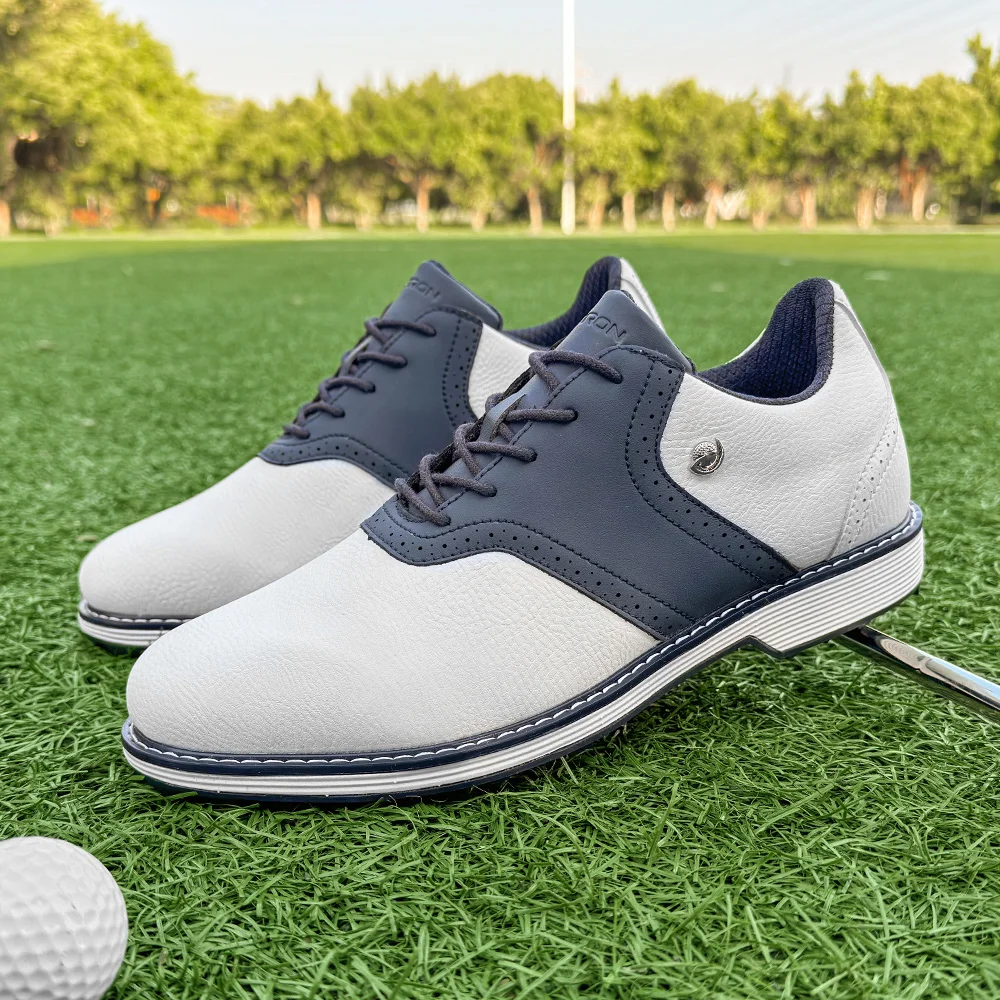 

New Style Mens Leather Golf Shoes Big Size 39-48 Low Top Golfer Footwear Comfortable Casual Sneakers Men Outdoor Golfing Shoes