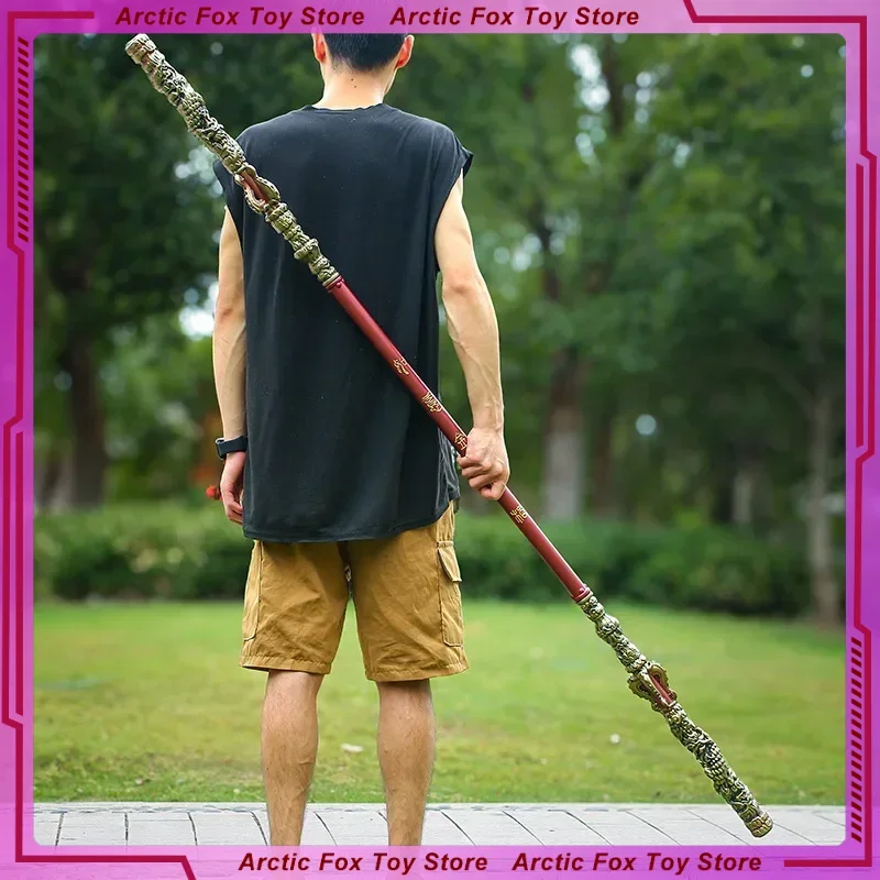 Nowy 180cm Czarny Mity: Wukong Gra Peryferyjna Monkey King Bar Sun Wukong Stylowa Broń PU Model Ozdoby Rękodzieło Kolekcja Prezent