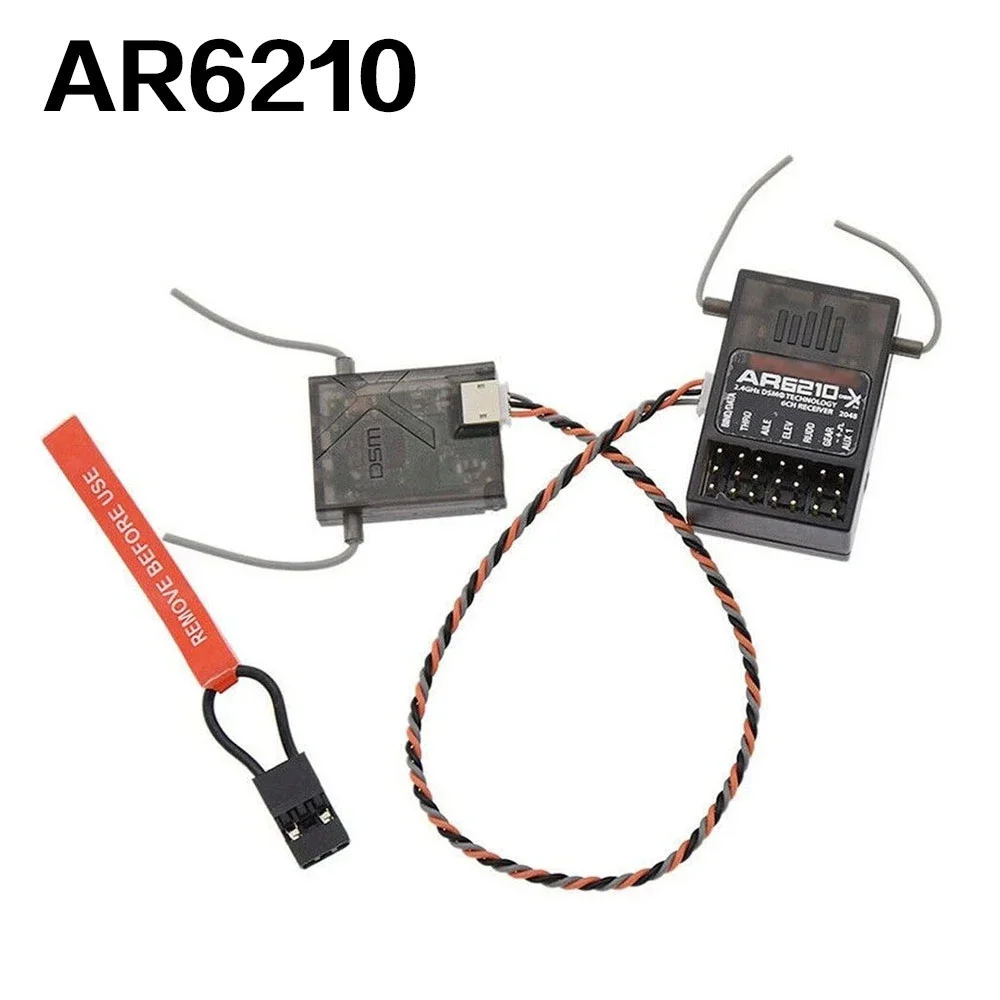 AR6210 DSMX 6 CH RC Receiver RX W/ Satellite Support for DSM2 SPEKTRUM DX6i DX7 DX8 DX9 JR DSX6 DSX7 DSX8 RC Transmitter Radio