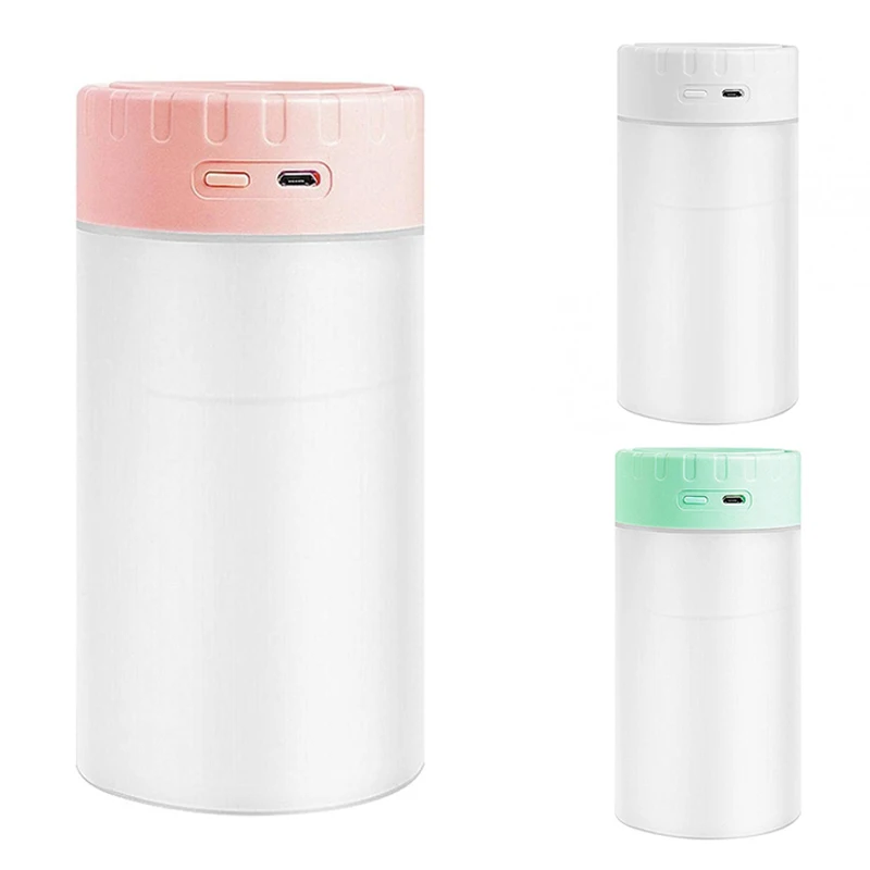 

Air Humidifier,Mini USB Ultrasonic Humidifier With 400Ml Water Tank,Three Light Modes Super Quiet,Colorful Cool Light