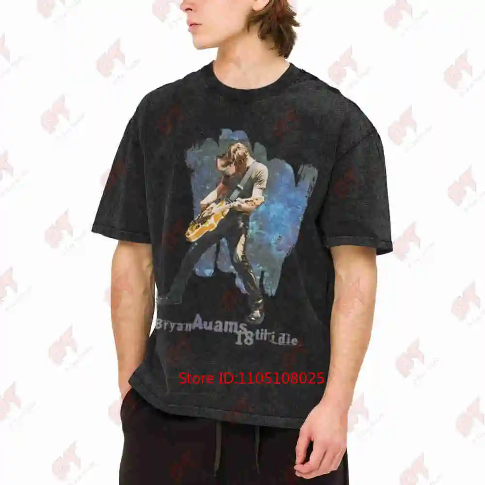 Bryan Adams 1996 18 Till I Die Vintage Washed Tee Pure Cotton T-Shirt