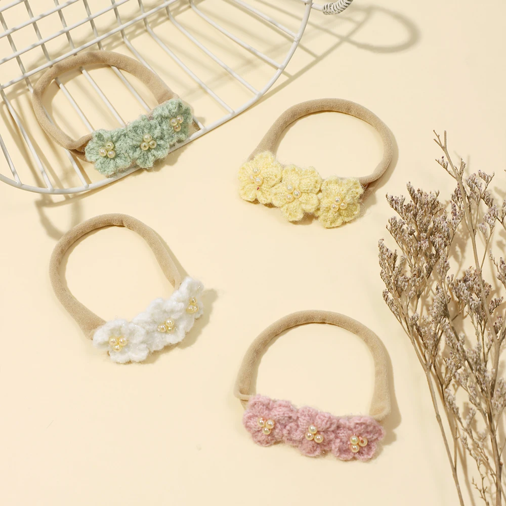 1Pcs Cute Baby Kids Daisy Flower Hair Accessories Children Rubber Bands Scrunchies Elastic Soft Hair Bands Girls Headband image 2